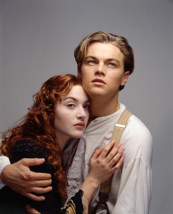 Co-stars, Kate Winslet, and Leonardo DiCaprio pose for a promotional shot of the film.