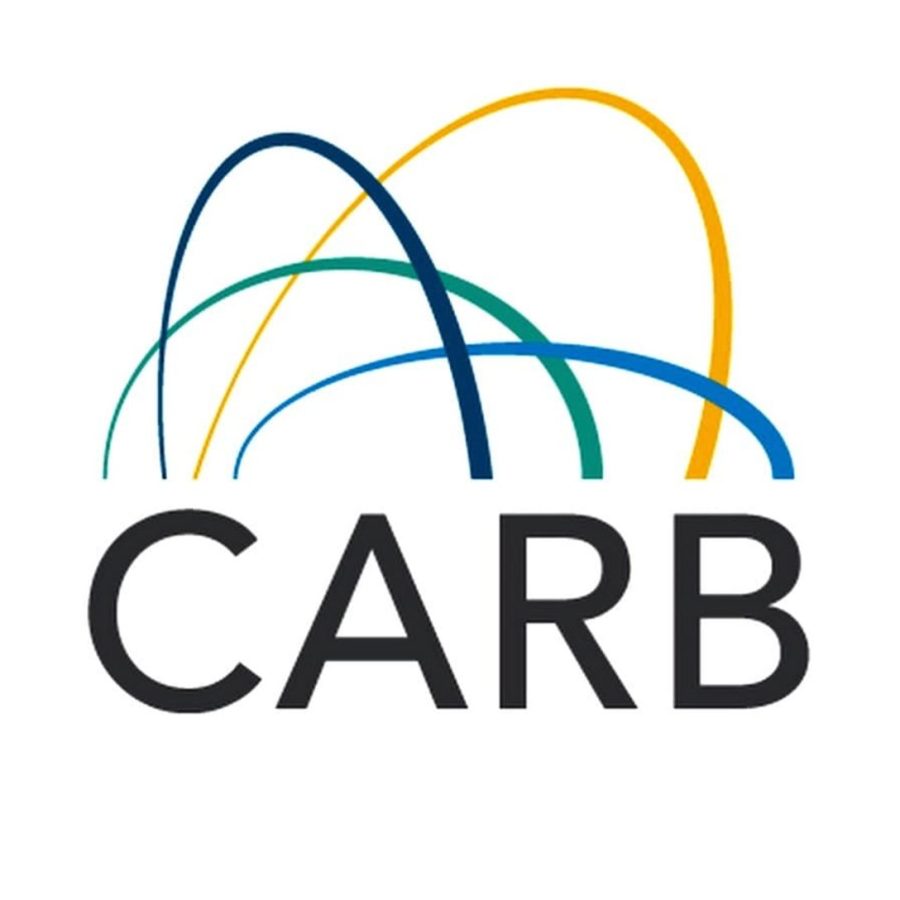 The official logo of California Air Resource Board (CARB). CARB works to protect California’s public from pollution and is developing programs to combat climate change. Photo via California Air Resource Board.