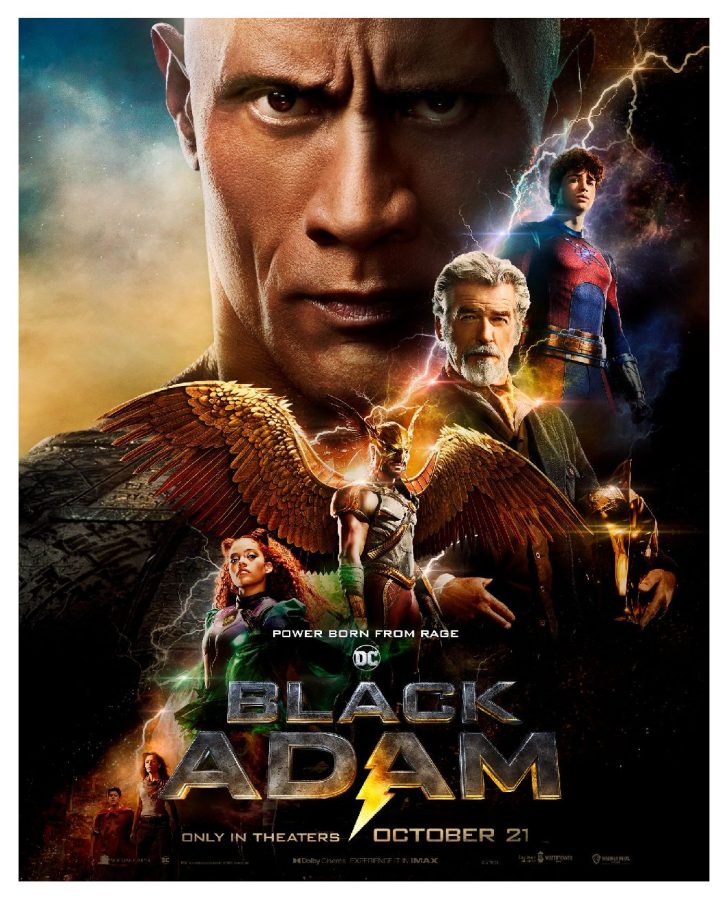 The official Black Adam movie poster that was released with the official trailer from Warner Brothers. Photo Via Twitter user @wbpictures.