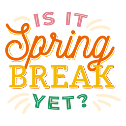 LLCs Spring break is from March 6-10. Photo via Vexels.