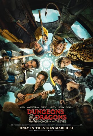 The official movie poster for Dungeons & Dragons: Honor Among Thieves shows the whole party ready to roll initiative! Photo via IMDb.