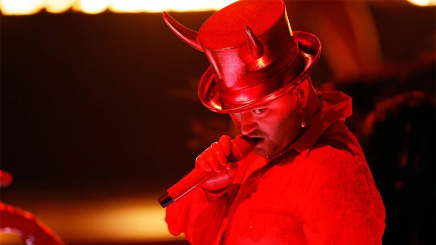 Sam Smith performing Unholy at the 2023 Grammys. Photo via Getty Images.