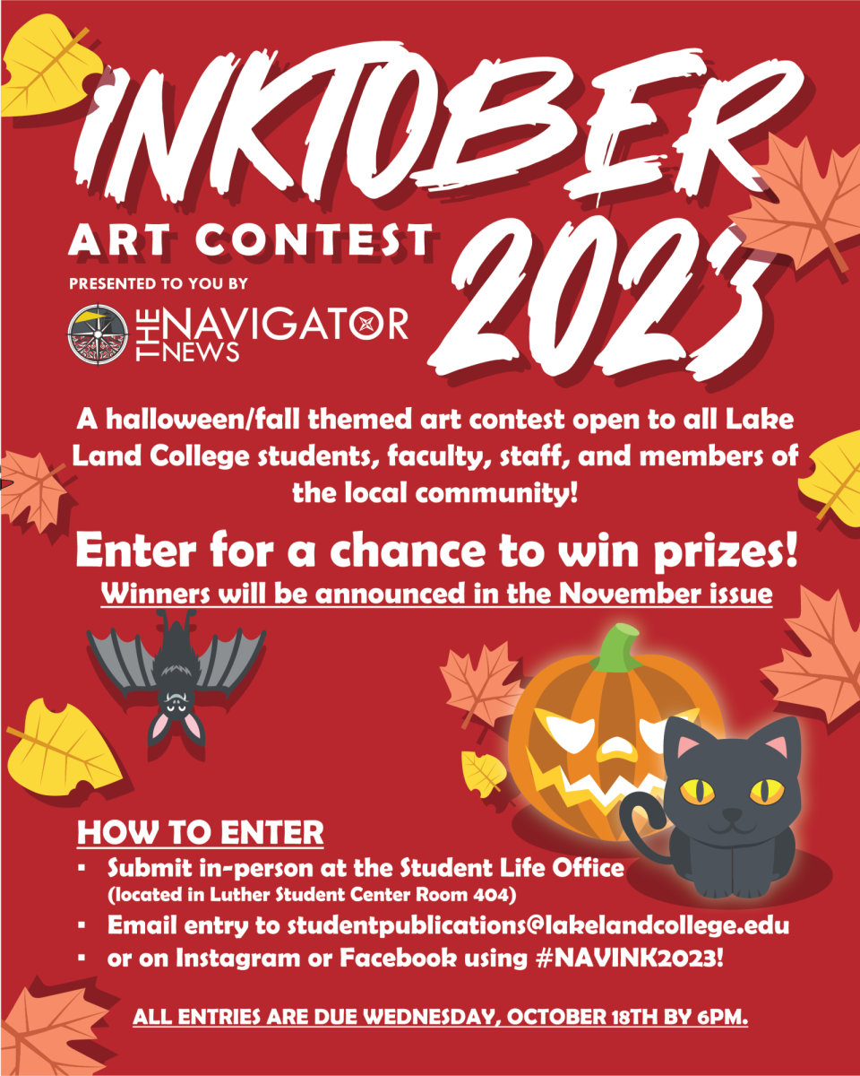 The Inktober Art Contest flyer, created by Viv Ard.