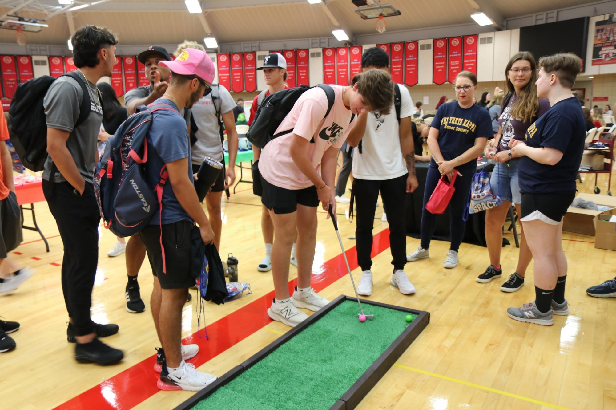 Phi Theta Kappas booth at Welcome Day. Photo by Lake Land College via Facebook.