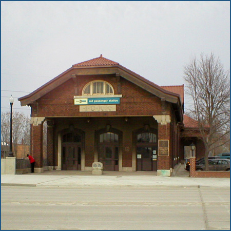 Mattoons Amtrak station has been in operation since 1855 and has been serviced by Amtrak since 1971. Photo by Great American Stations.