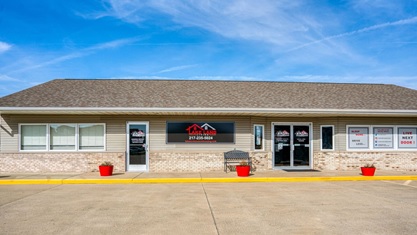 The leasing office and the laundry room.