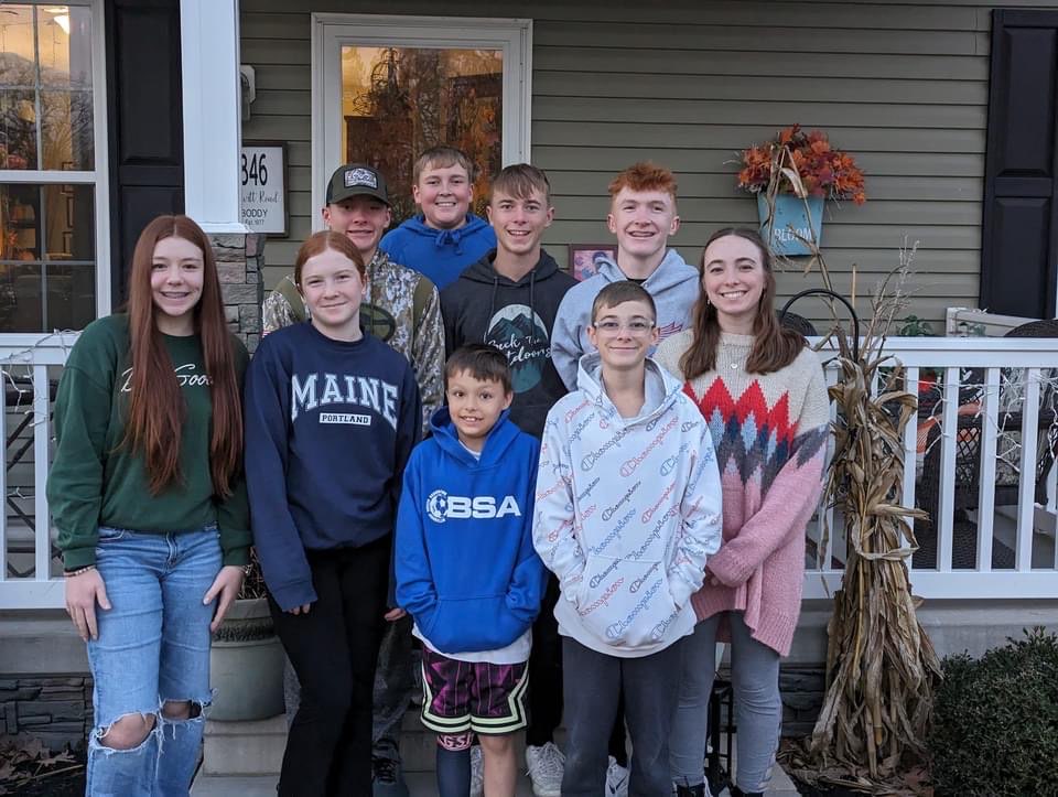 Emma Skowronski, (on the far right) with her cousins at Thanksgiving in 2023.