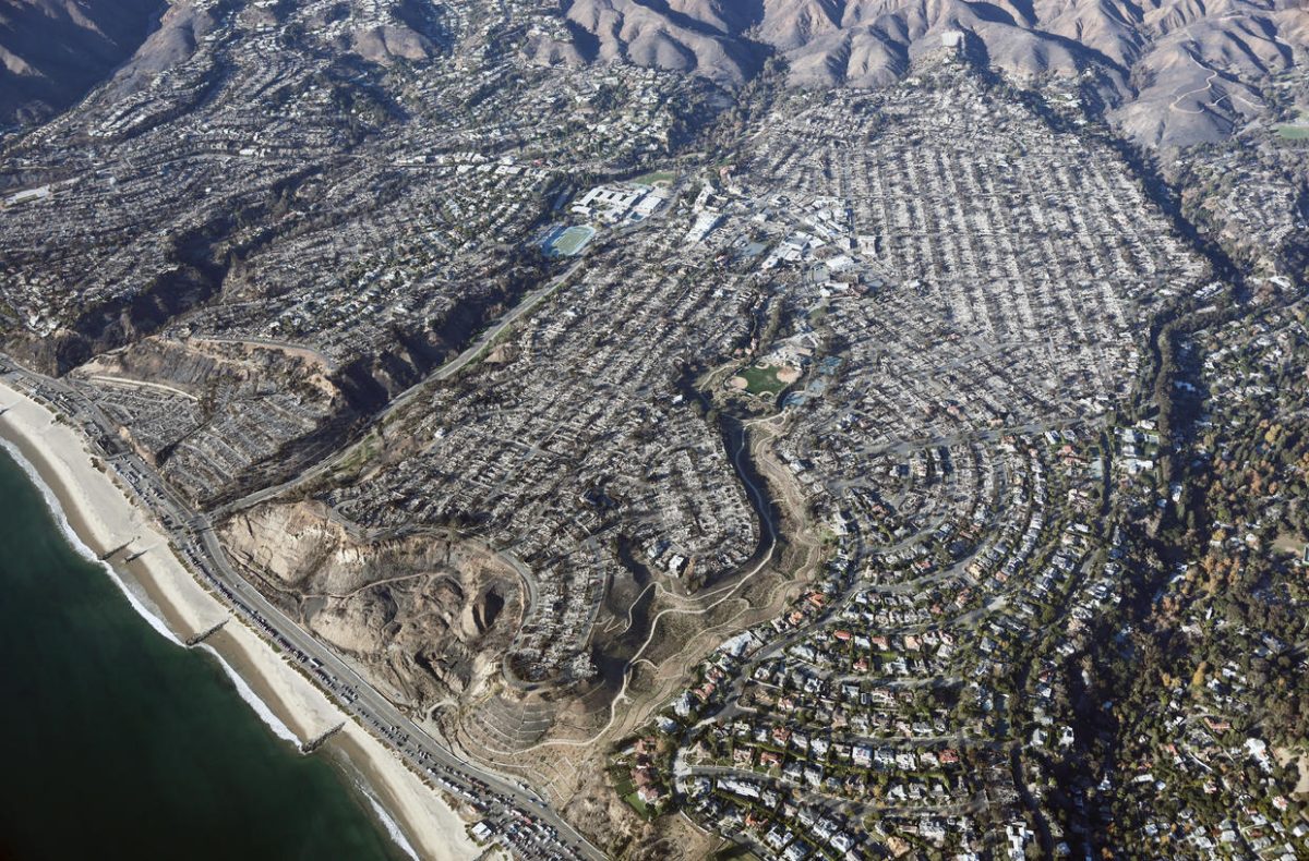 The second week of 2025 began with raging fires and devastating losses in Los Angeles, California. Seen here is the destruction caused in Pacific Palisades.