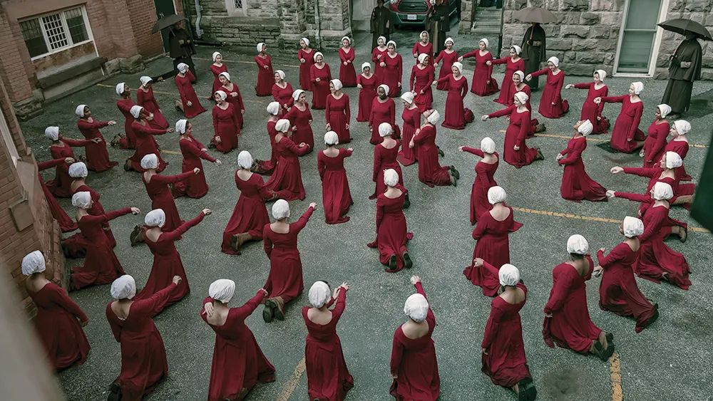 One of the handmaid's shaming rituals which involved pointing and yelling chants done to forcibly and mentally drain and abuse the victim. which involved pointing and yelling mental draining chants.