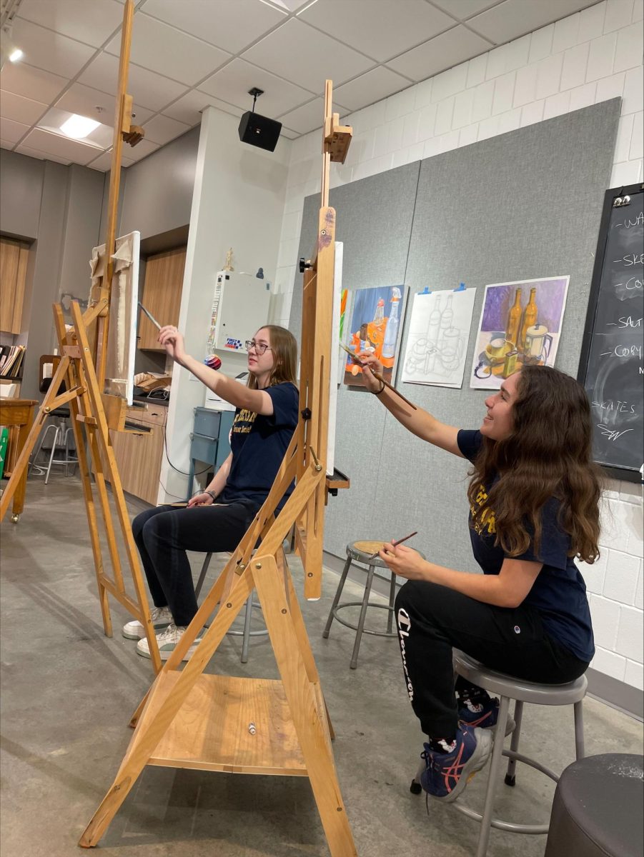 PTK officers painting, having fun and leading in stride!