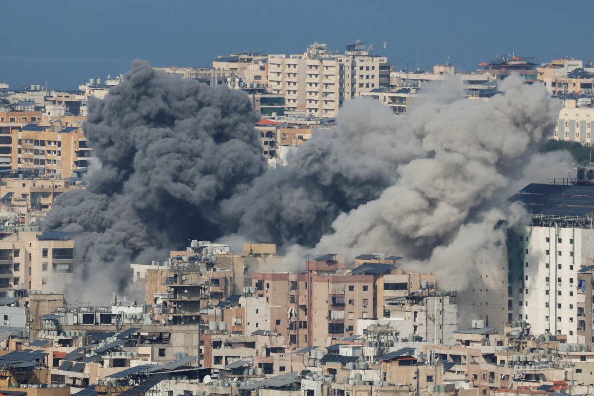 Smoke rises after an Israeli strike on Beirut's southern suburbs, following an escalation between Hezbollah and Israel amid the U.S.-Israeli conflict with Iran, Lebanon, March 4, 2026.