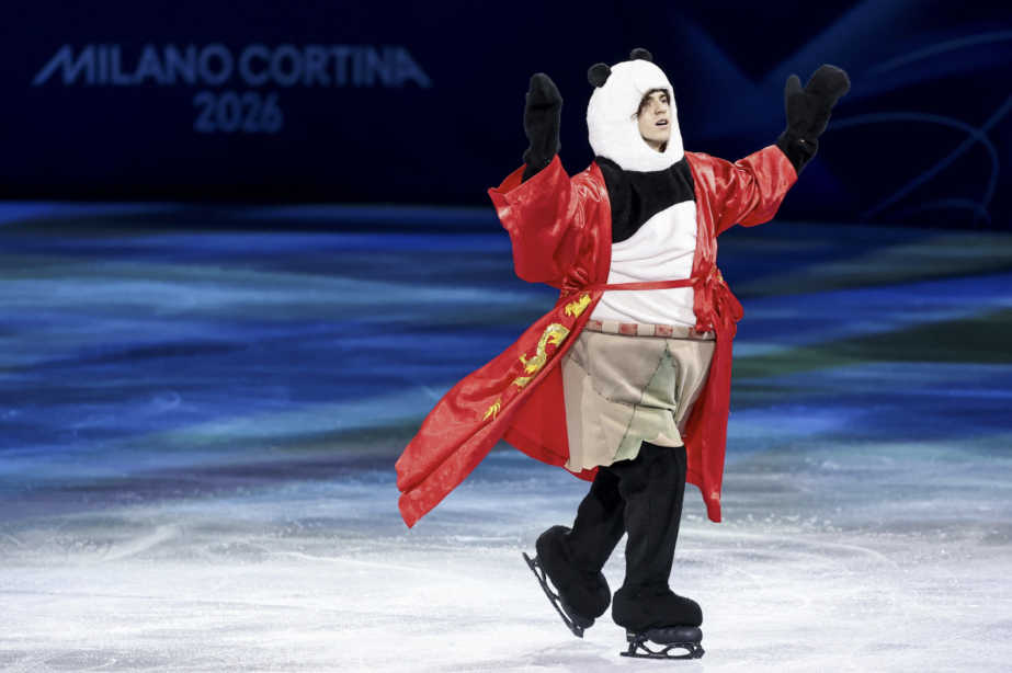 Kazakhstan's Mikhail Shaidorov in his Kung Fu Panda routine